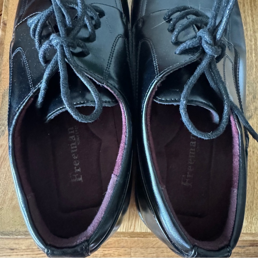 Freeman Colter Black Oxford Dress Shoes Men’s Size 10W - Picture 5 of 8